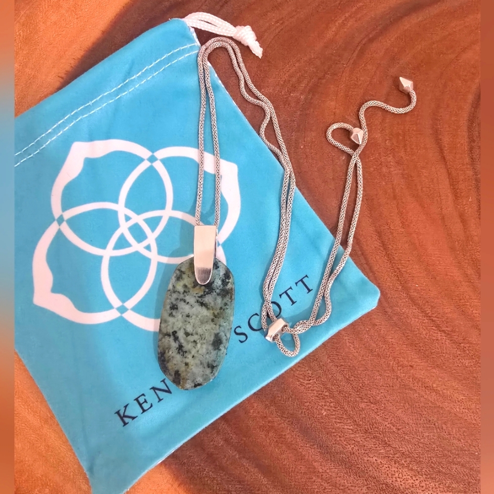 Kendra Scott Inez African Turquoise Jasper Rhodium